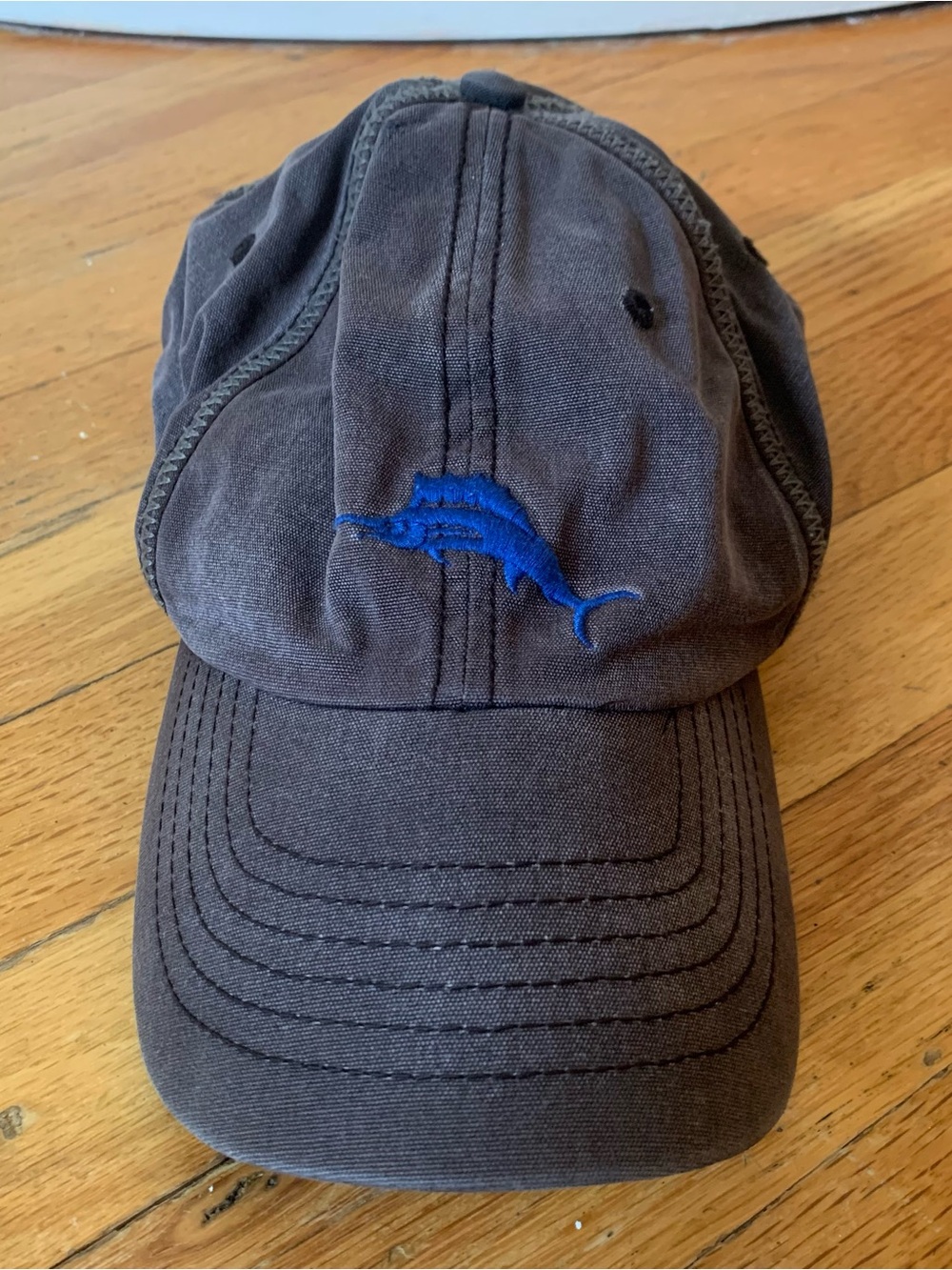Vintage Tommy Bahama cool operator gray & blue marlin recipe cap